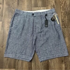 Buffalo David Bitton Linen Blend Shorts Men’s Size 36 Blue